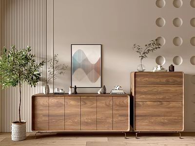 Modern Wood Grain Cabinet Simple Style Cabinet Whole Cabinet Sideboard Balcony Cabinet Storage Cabinet Entrance Cabinet 3d model
