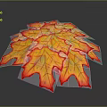 Vibrant Autumn Maple Leaves With Red And Yellow Clustered Leafy Appearance