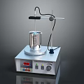 Household Electric Device With Control Panel Digital Display Metal Stand And Glass Beaker