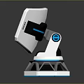 Modern NOR Tech Device With Symmetric Black Panels And Blue Illuminated Edges