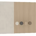 Modern Background Wall Design With White Curved Patterns And Wooden Vertical Panels