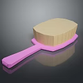 Modern Brush With Pink Handle And Natural Bristle Design