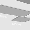 Integrated lamp Integrated recessed lamp White lamp film and simple ceiling lamp Simple ceiling lamp Narrow side ceiling lamp 3d model