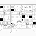 Modern Bookshelf 3d model