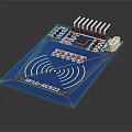RFID RC522 Module Blue Circuit Board With Antenna And Electronic Components