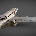 Modern Plane Crash Scan 3d model