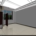 Modern Spacious Office Interior With Office Desks Filing Cabinets Water Dispenser And Potted Plant