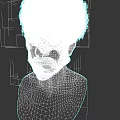 Game And Movie Character 3D Model Featuring Curly Hair Beard Chest Tattoos With Skull Eye