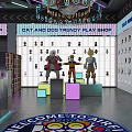 Cat and Dog Trendy Play Shop Front Desk with Welcome Carpet Display Stands and Toys