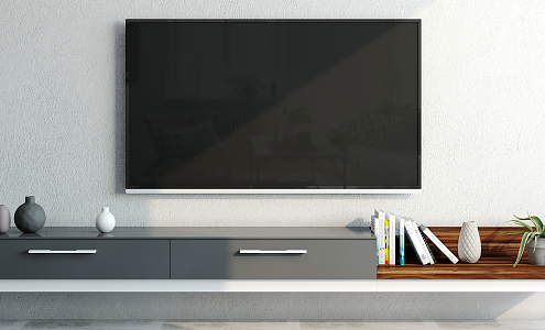 Modern TV Cabinet TV Cabinet Ornaments Combination 3d model