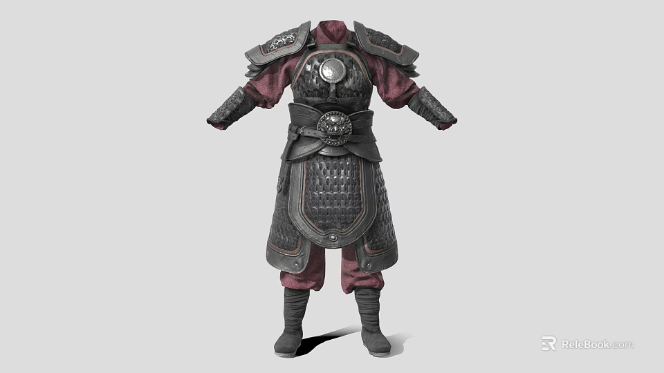 Ancient Warrior Armor With Traditional Design And Details 3d model 