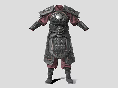 Ancient Warrior Armor With Traditional Design And Details 3d model