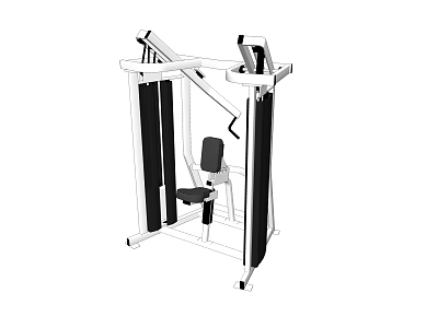 Seated Strength Training Fitness Equipment with Adjustable Seat and Metal Frame for Home Gym Use 3d model