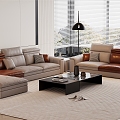 Modern Living Room Sofa Modern Sofa Coffee Table Combination Multi-functional Sofa 3d model