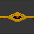Decorative Sword With Brown Blade White Hilt And Golden Crossguard