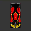 Red And Yellow Racing Car With Aerodynamic Body Rear Wing And Number 20 Livery