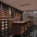 Jianou Wine Cellar Solid Wood Red Wine Cellar Cold Storage Room Constant Temperature Room Constant Temperature Cabinet Display Cabinet Cold Storage Cabinet Red Wine Cellar 3d model