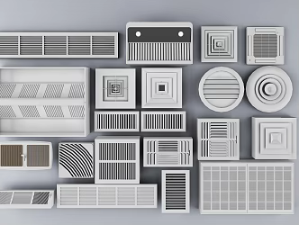 Modern Vent Air-conditioning Port Combination 3d model