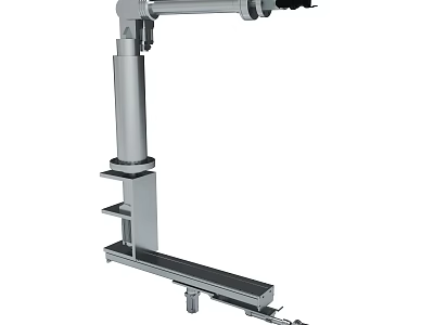 Mechanical Support Arm Structure With Vertical Column And Horizontal Extension Base 3d model