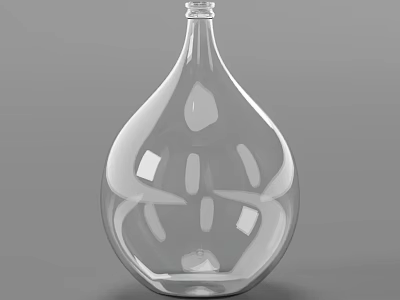 Modern Clear Glass Vase With Fresh Flowers For Home Decor And Table Centerpiece 3d model