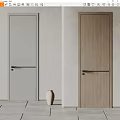Quiet flat door 3d model