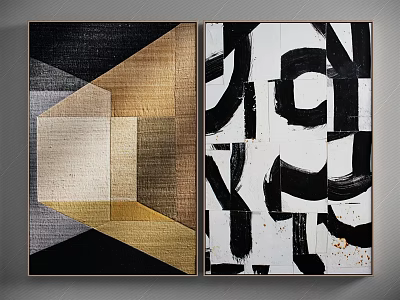 modern decorative painting 3d model