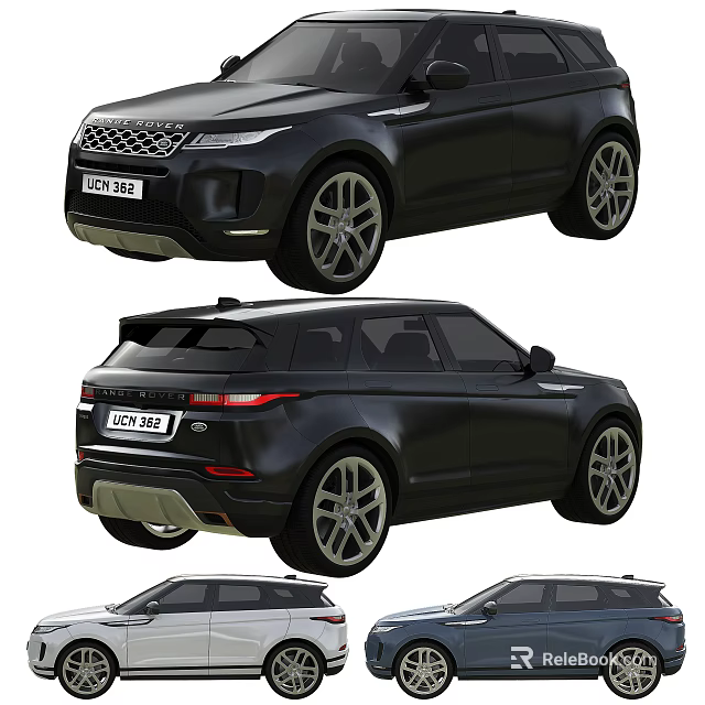 Black SUV With Modern Front Grille Alloy Wheels And Sleek Exterior Design 3d model 