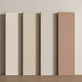 Upholstered Wall Panels In Various Neutral Tones With Textured Fabric For Modern Interior