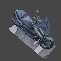 Stylish Black Modern Motorcycle With Sleek Aerodynamic Design And Powerful Engine 3d model