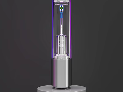Modern Bathroom Accessory UV Sterilizer Stainless Steel Toothbrush Holder with Automatic Function 3d model