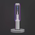 Modern Bathroom Accessory UV Sterilizer Stainless Steel Toothbrush Holder with Automatic Function 3d model