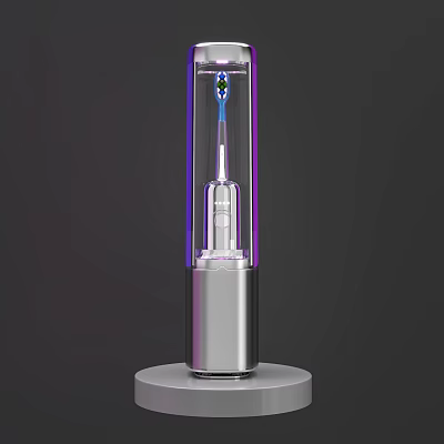 Modern Bathroom Accessory UV Sterilizer Stainless Steel Toothbrush Holder with Automatic Function 3d model