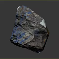 Natural Blue And Brown Mineral Specimen With Rough Surface Texture Formation 3d model