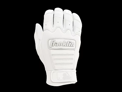 Franklin White Sports Glove With Leather Material And Brand Logo Design 3d model