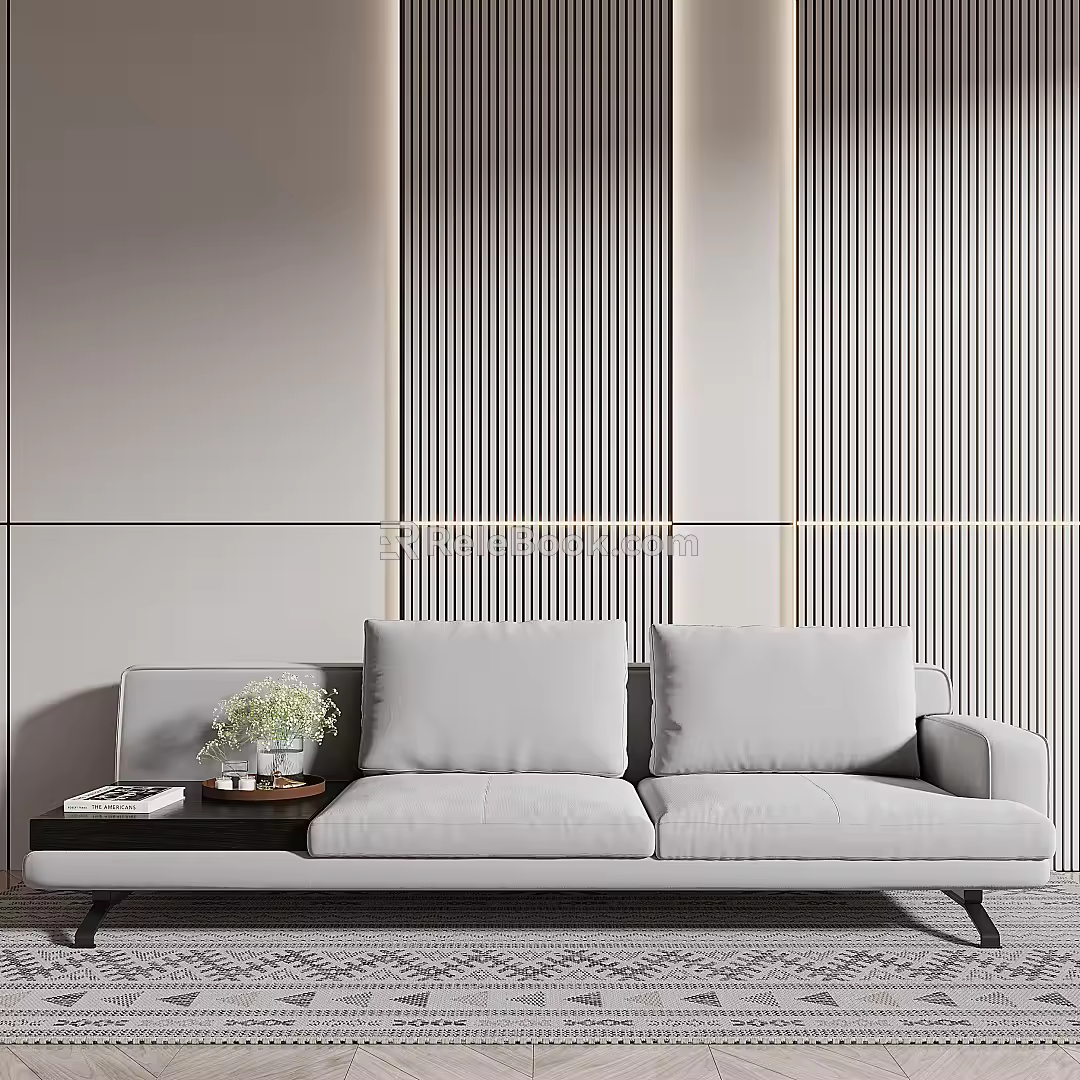 modern double sofa 3d model