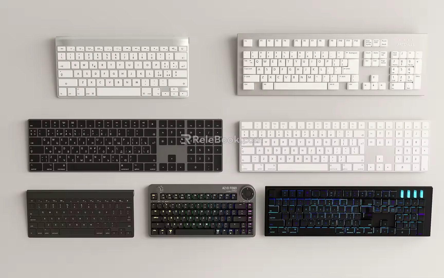 Computer Keyboard Bluetooth Keyboard Mechanical Keyboard Wireless Keyboard Computer Office Equipment 3d model