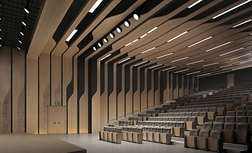 Modern Creative Cinema Screening Hall Report Hall 3d model