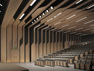 Modern Creative Cinema Screening Hall Report Hall 3d model