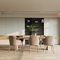 Restaurant table and chair combination 3d model