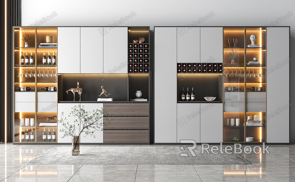 Light Luxury Wine Cabinet model