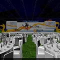 STCA Gala Night Event Scene Featuring Stage Screen Tables And Chairs 3d model