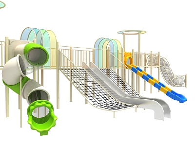 Kindergarten slide amusement facilities crawl slide swing combination non-standard theme model