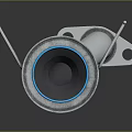 Car Exhaust System With Stainless Steel Pipe And Blue Metallic Tip Design