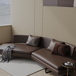 Modern three-seat sofa 3d model