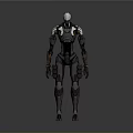 Futuristic Robot Character With Detailed Metallic Armor And Sci Fi Mechanical Design Standing