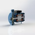 Industrial Pumps Different Angles Design With Motor Pump Body And Internal Components