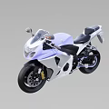 Sleek Purple And White Sport Motorcycle With Aerodynamic Fairings And Black Seat