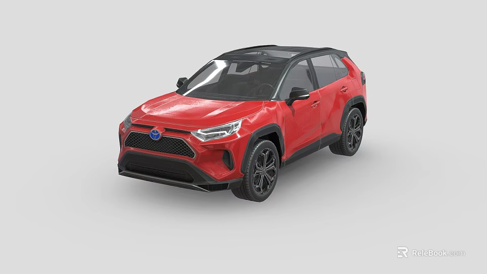 Red SUV With Black Roof And Modern Exterior Design Featuring Black Wheels 3d model 