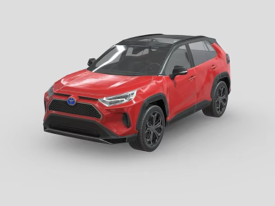 Red SUV With Black Roof And Modern Exterior Design Featuring Black Wheels 3d model