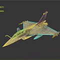 Highly Detailed Fighter Jet 3D Model With Gray Exterior And Missiles On Dark Background